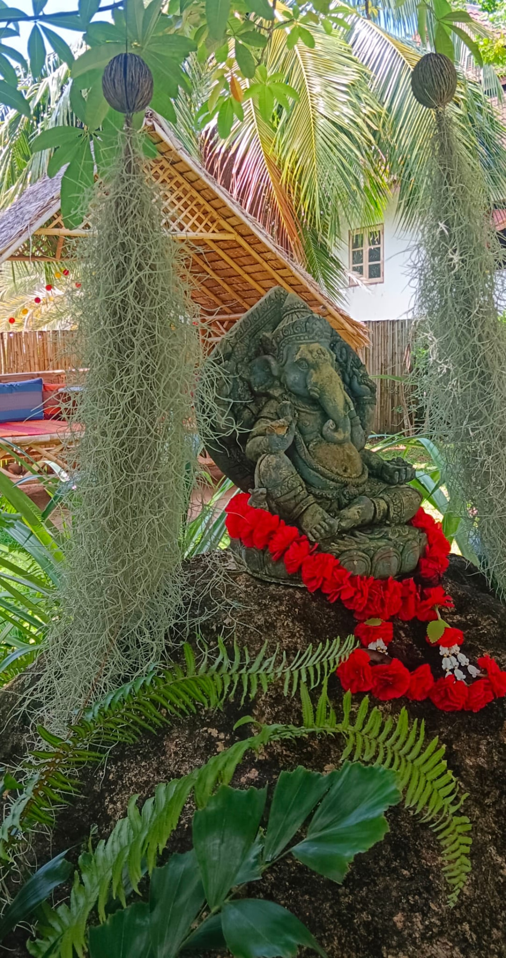 Ganesha statue in the tropical garden
